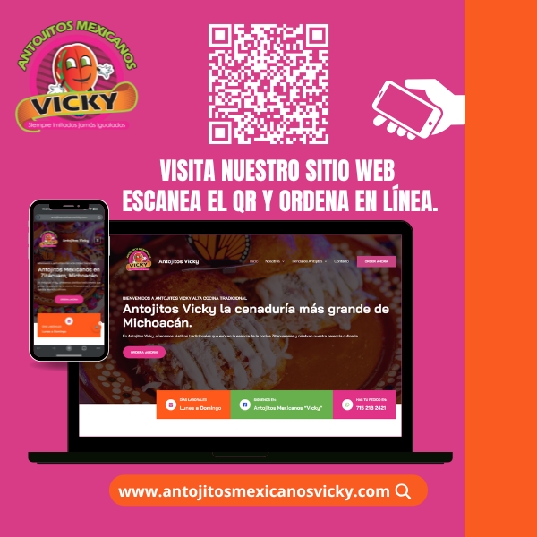 Inicio pagina web antojito vicky
